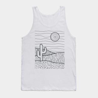 Abstract desert landscape - Black Tank Top